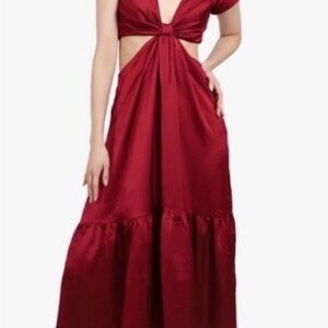 Jason Wu Backless Burgundy Dress